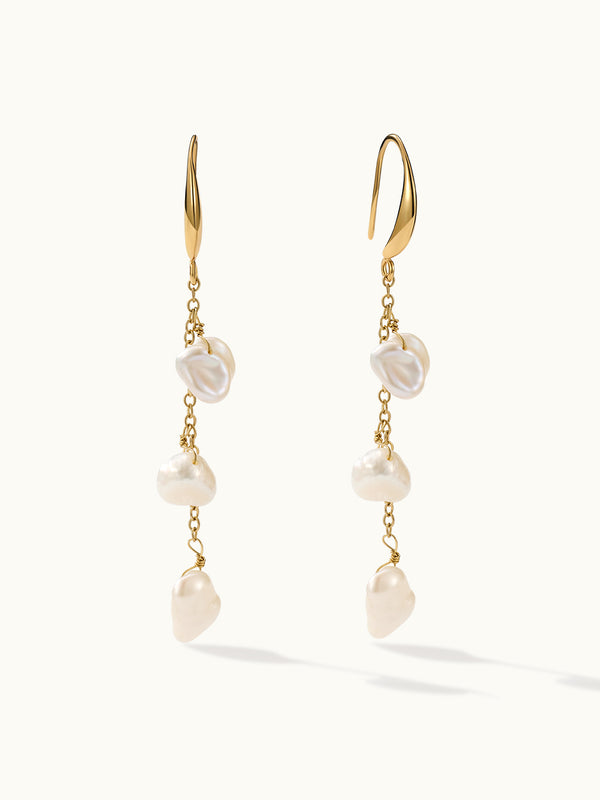 Cream Baroque Pearl Ohrringe