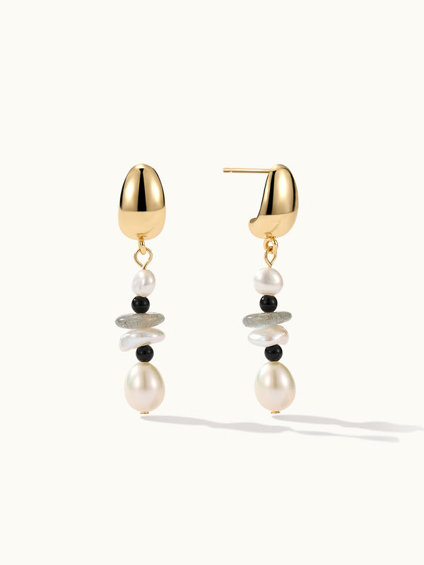 Modern Long Pearl Ohrringe