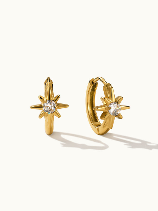 Sun Starburst Hoop Earrings