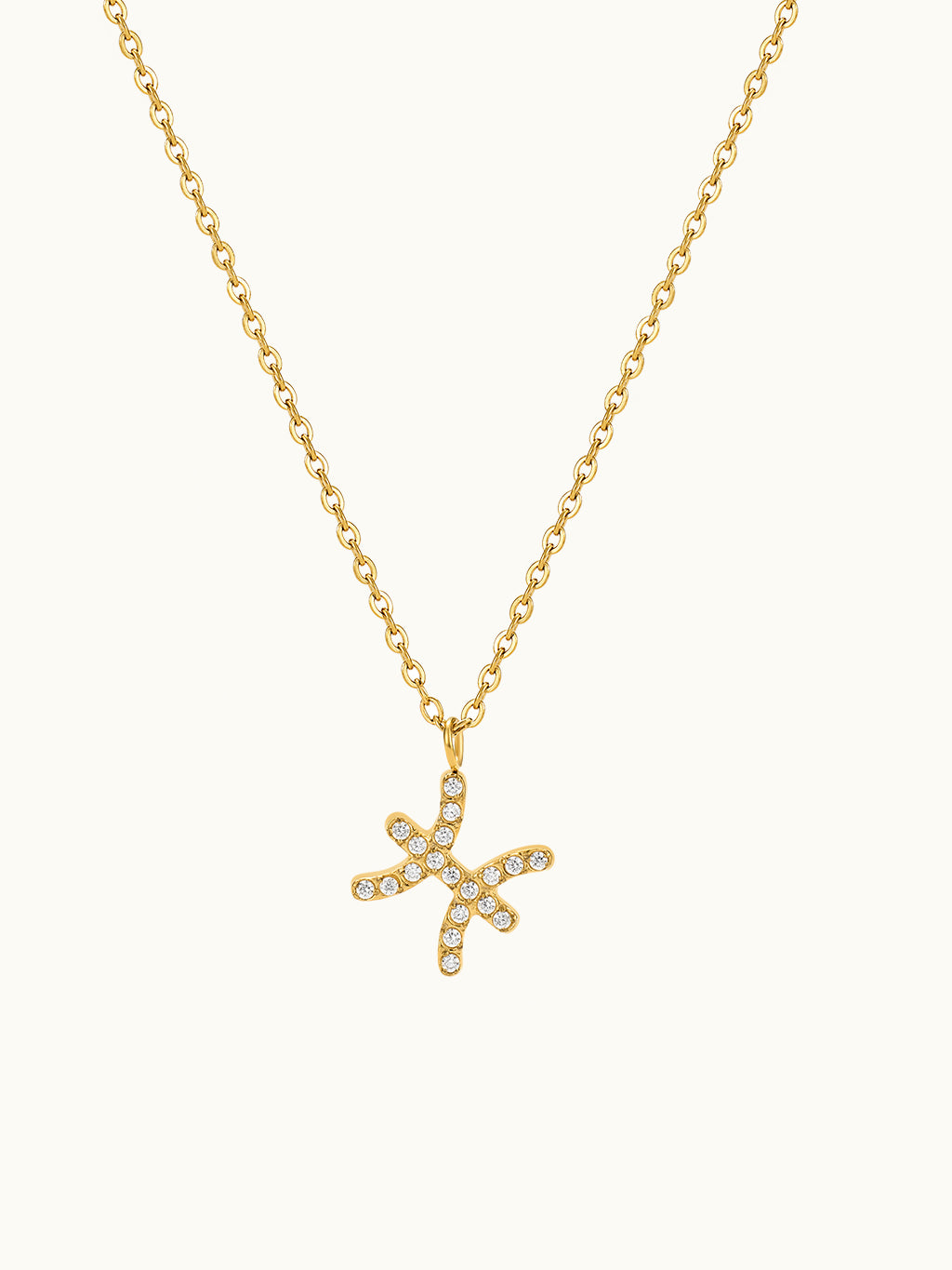 Zodiac Pendant Zirconia Necklace