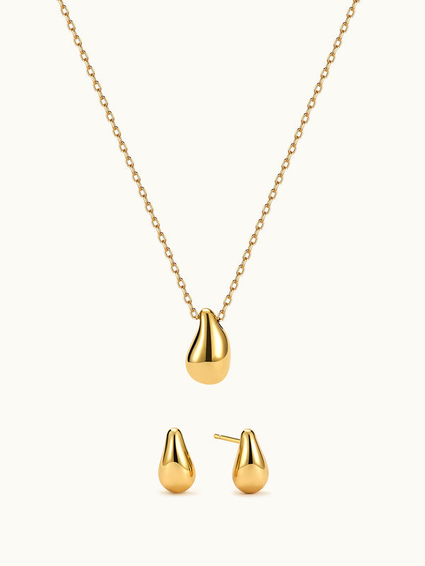 Teardrop Necklace & Earrings Set