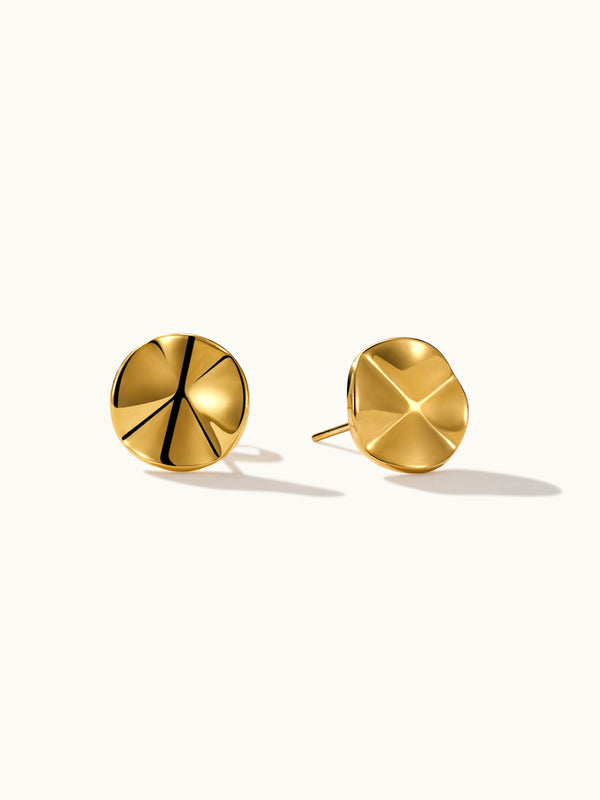 Cone Button Stud Earrings
