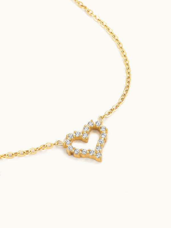 Heart Zircon Kette