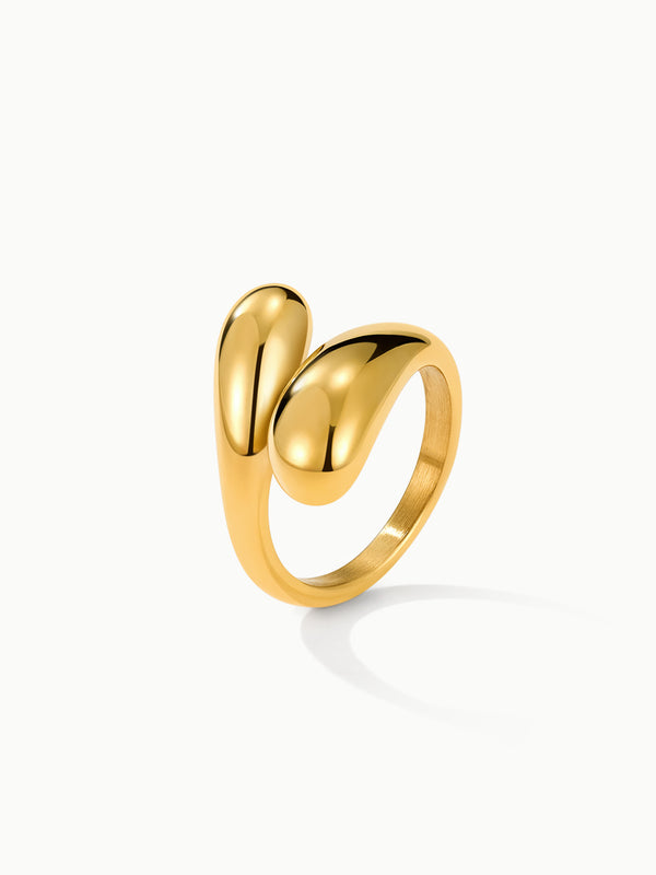 Gold Chunky Open Twist Stackable Ring