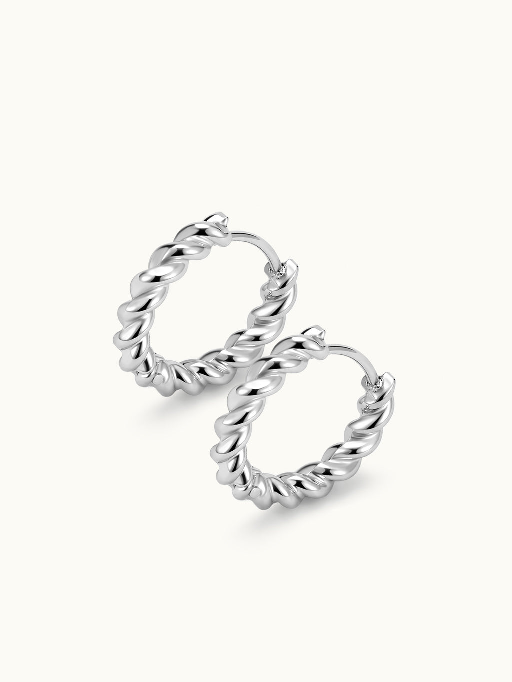 Twisted Cable Endless Hoop Earrings