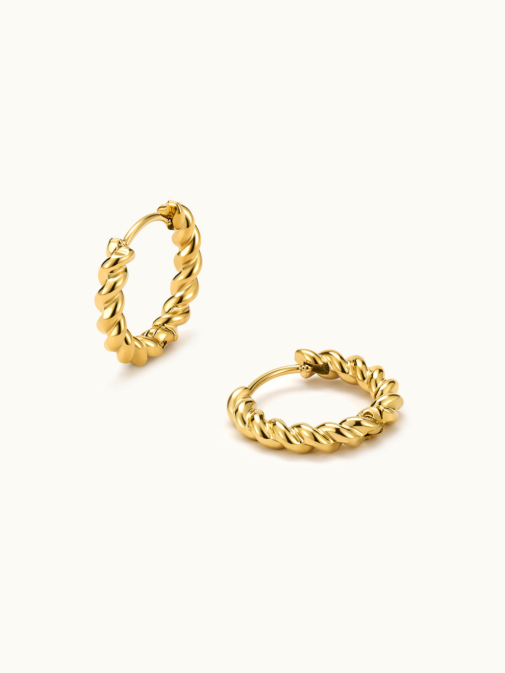 Twisted Cable Endless Hoop Earrings