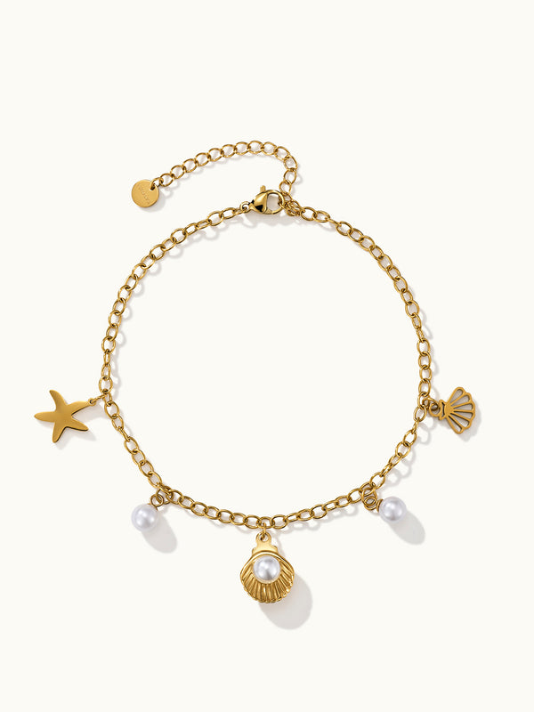 Seashell Starfish Charm Fusskettchen