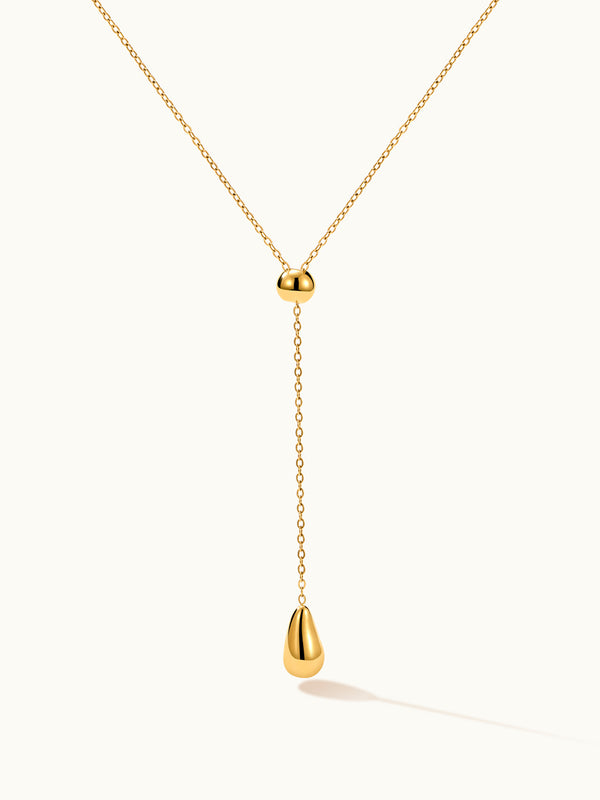 Lariat Y Rain Drop Necklace