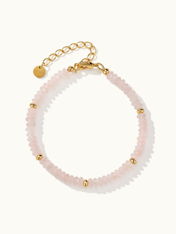 Beaded Pink Opal Armband