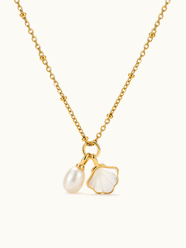 Pearl Seashell Pendant Necklace