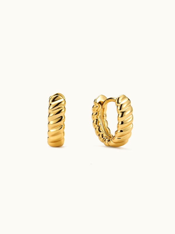 Twisted Croissant Hoop Ohrringe