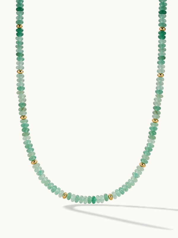 Green Kristall Stone Bead Kette