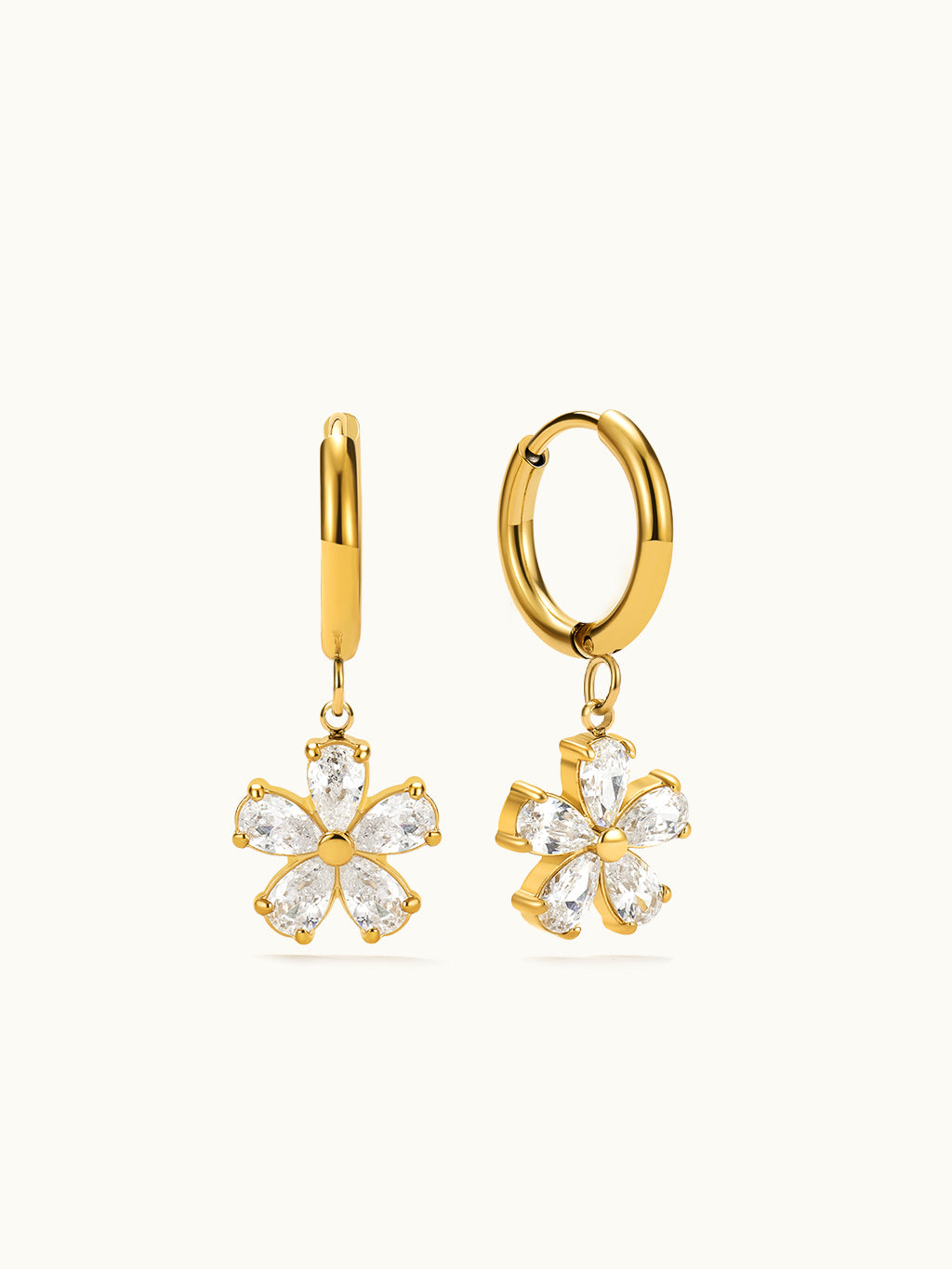 Five Flower Petal Dangle Ohrringe