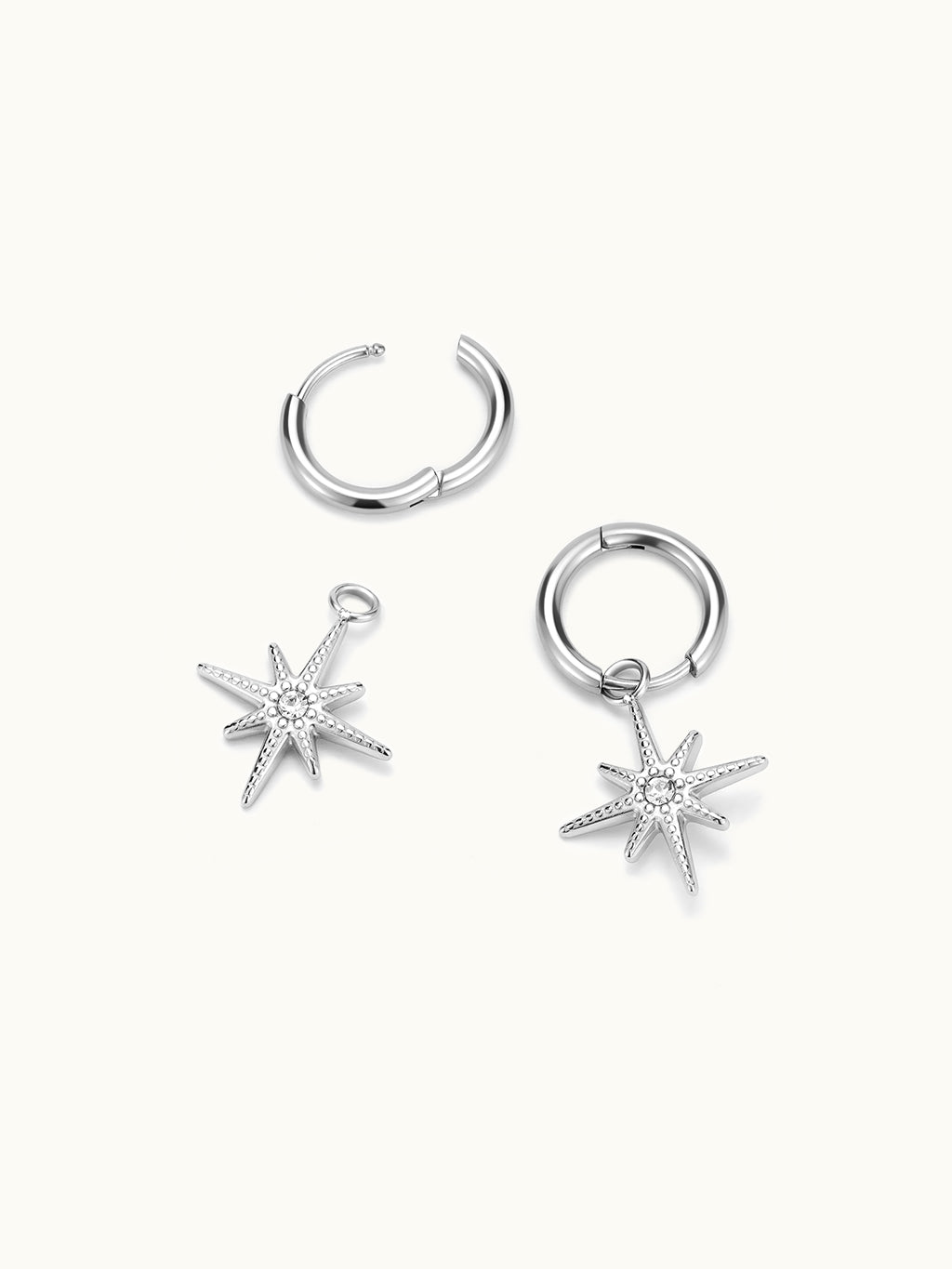 Geometric Star Zirkon Ohrringe