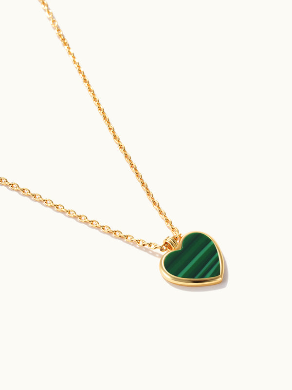 Malachite Heart Necklace