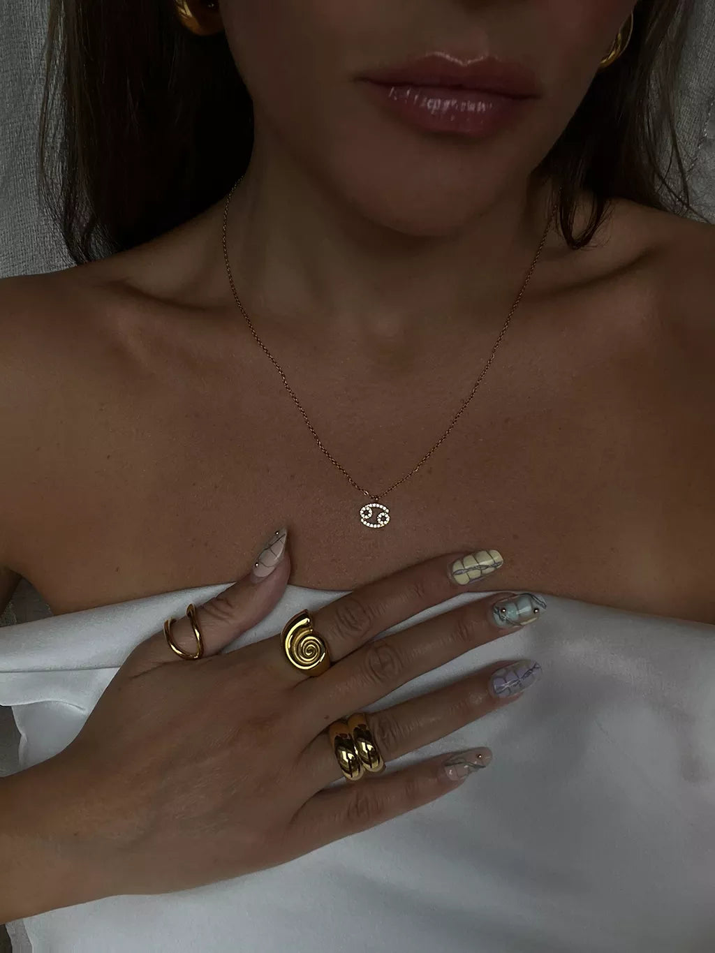 Zodiac Pendant Zirkonia Kette