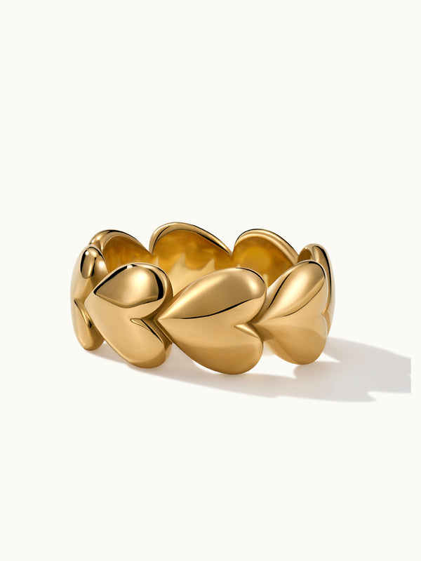 Puffy Heart Link Ring