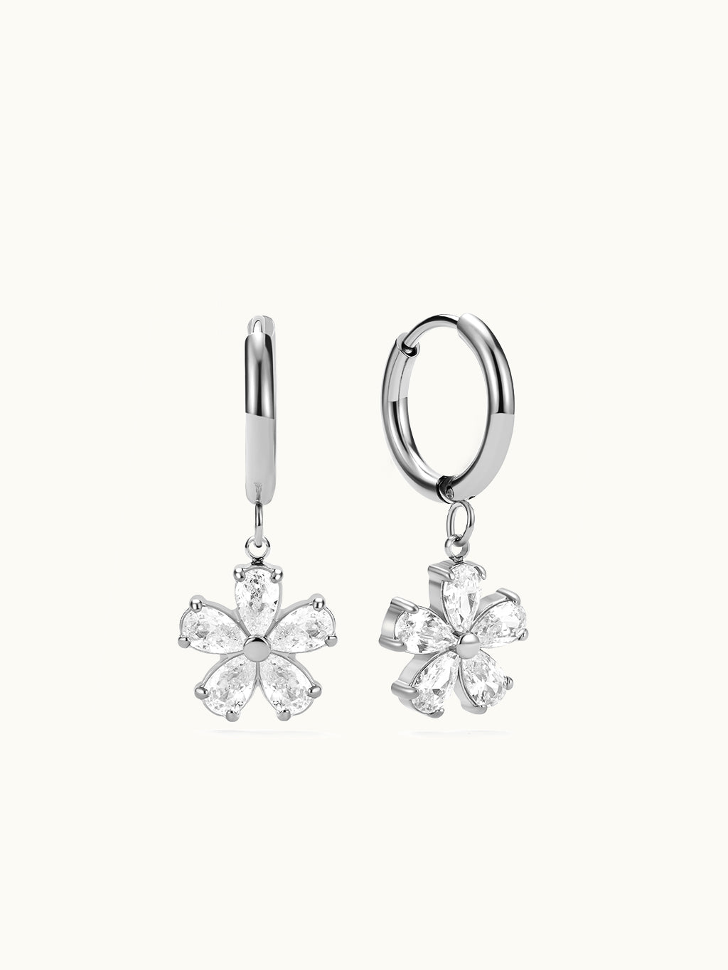 Five Flower Petal Dangle Ohrringe
