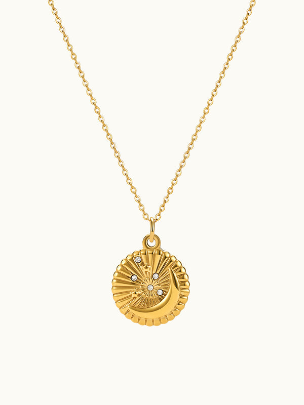 Moon und Stars Coin Kette
