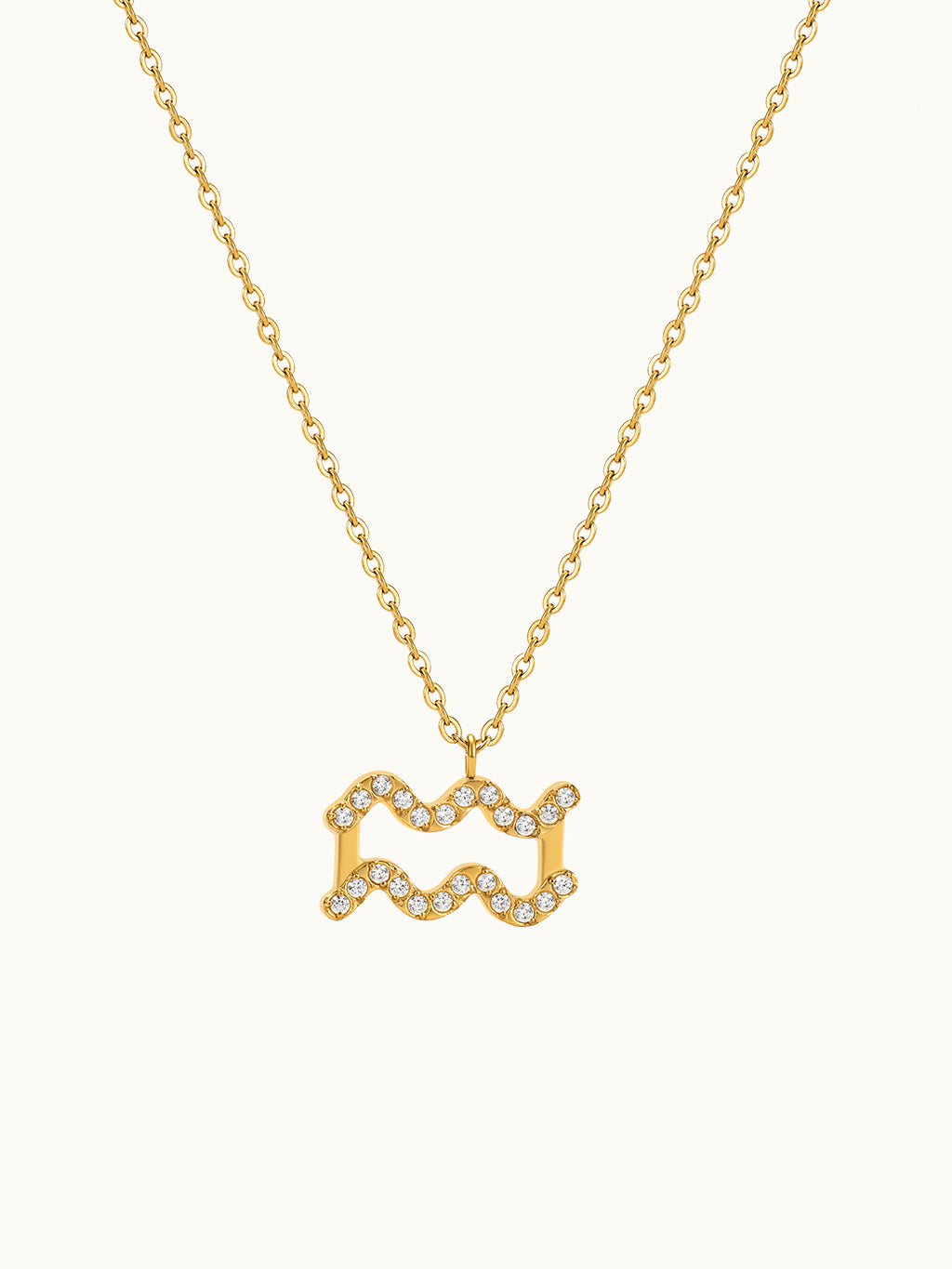 Zodiac Pendant Zirconia Necklace
