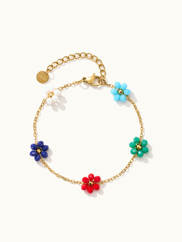 Sunlit Daisy Colorful Flowers Armband