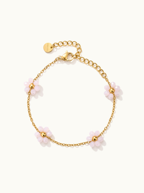Sunlit Pink Daisy Flowers Armband