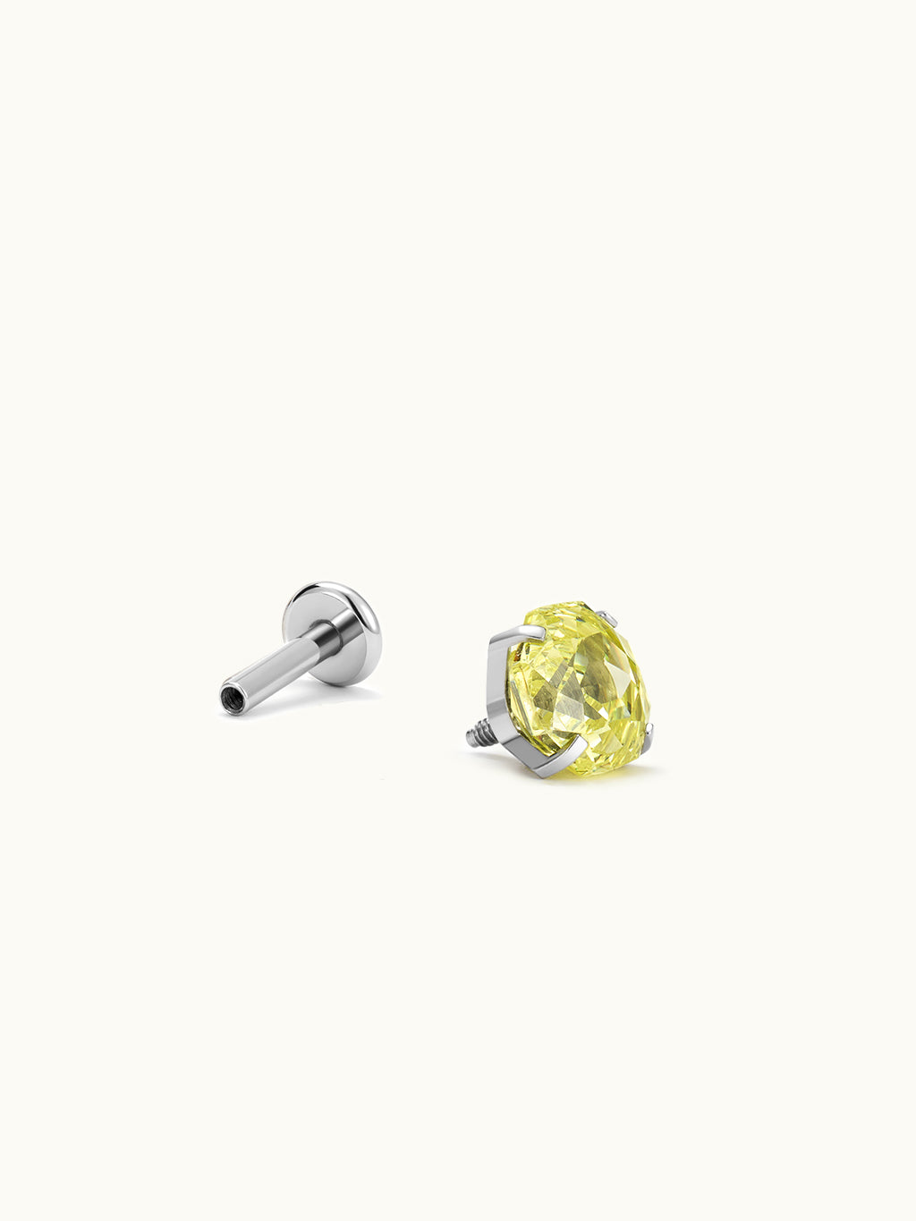 Rose Cut Blue Zircon Piercing