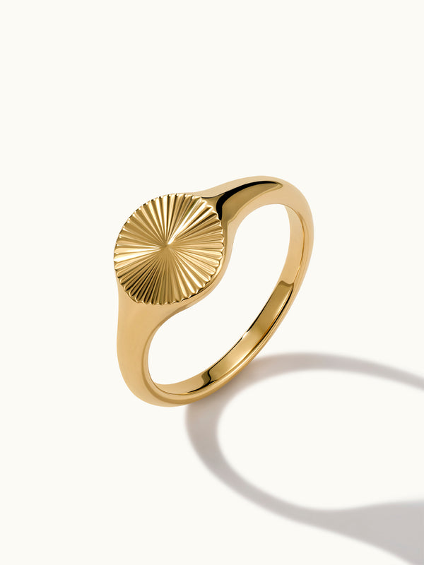 Sunburst Radial Signet Ring