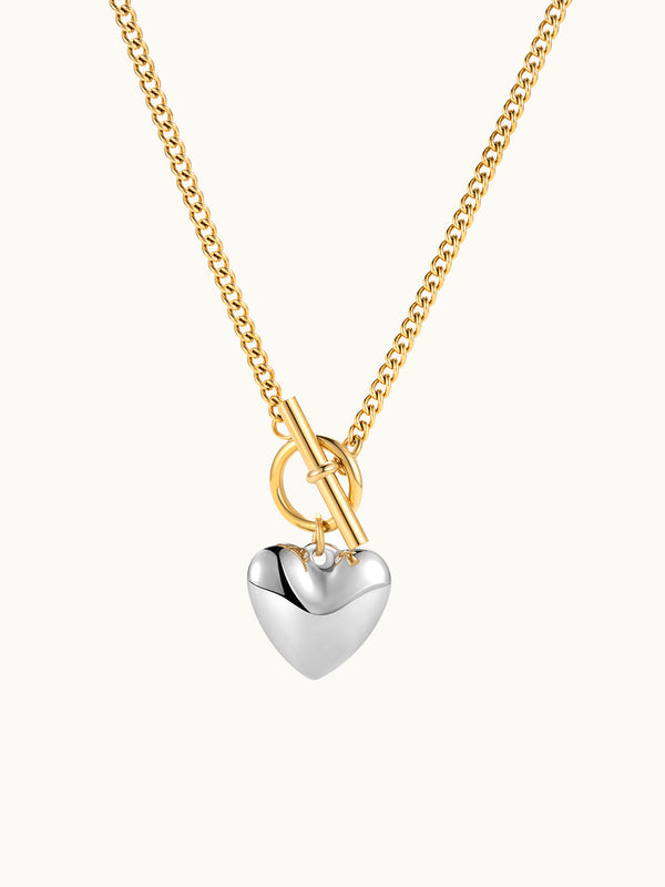 Mix Metal Heart Kette