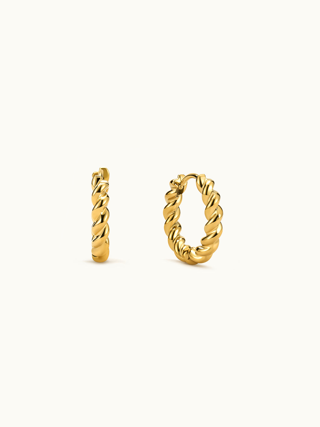 Twisted Cable Endless Hoop Earrings