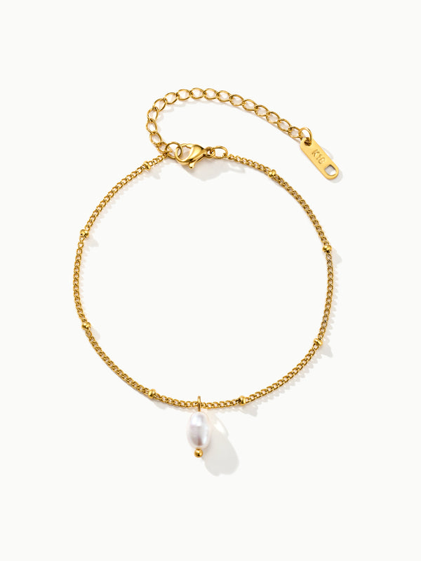 Single Pearl Droplet Armband