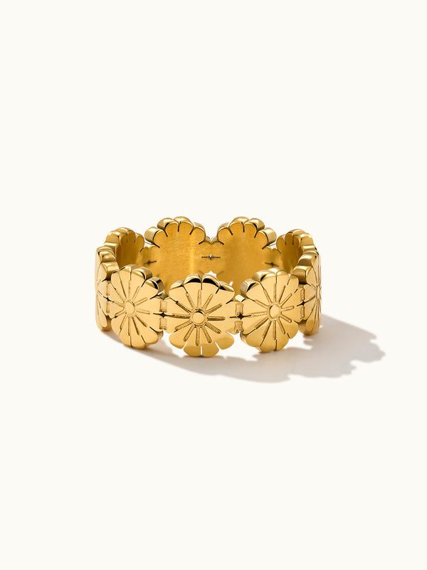 Daisy Flower Circle Ring