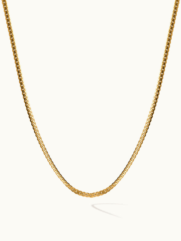 Minimalist 3mm Flat Snake Chain Kette