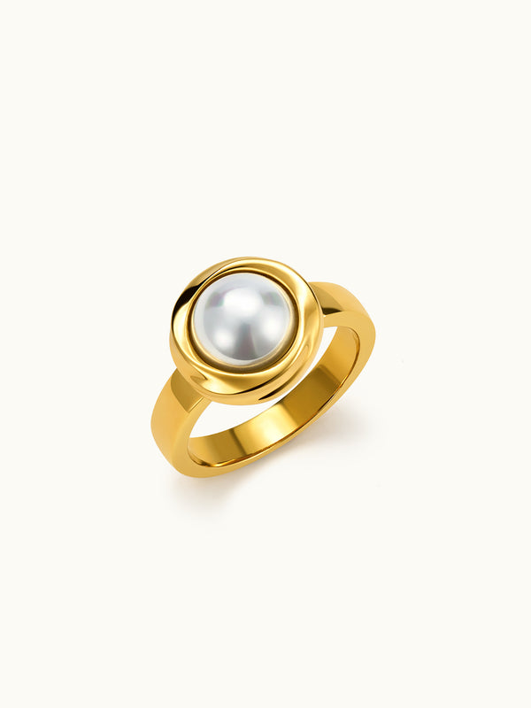 Elegance Single Pearl Ring
