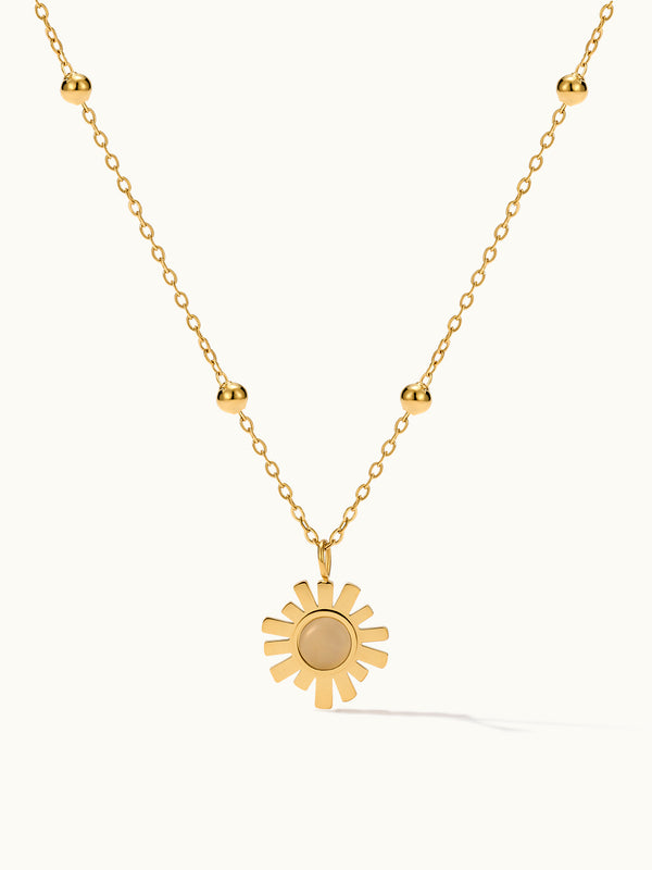 Delicate Gold Sun Necklace
