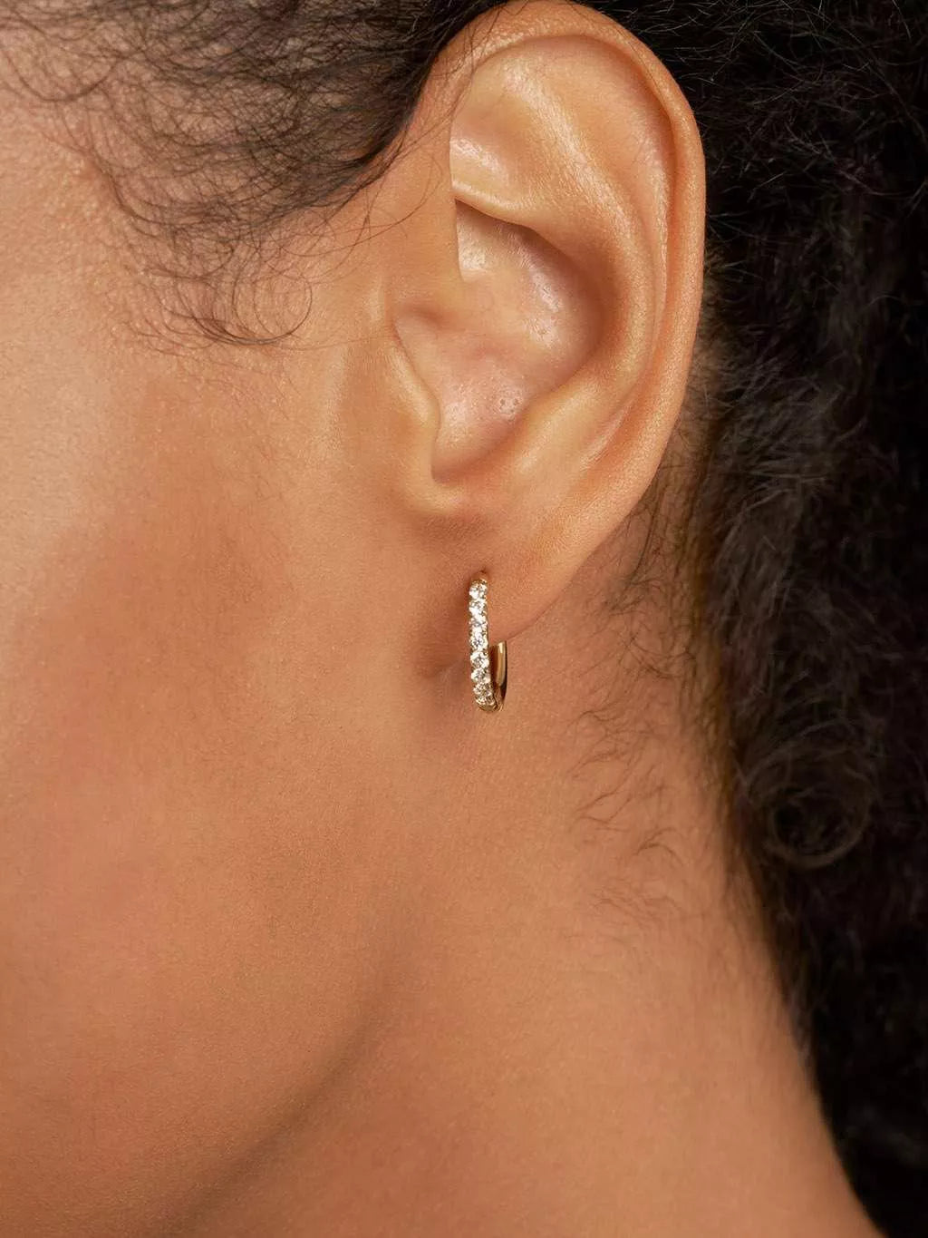 Classic Zirconia mini Hoop Earrings