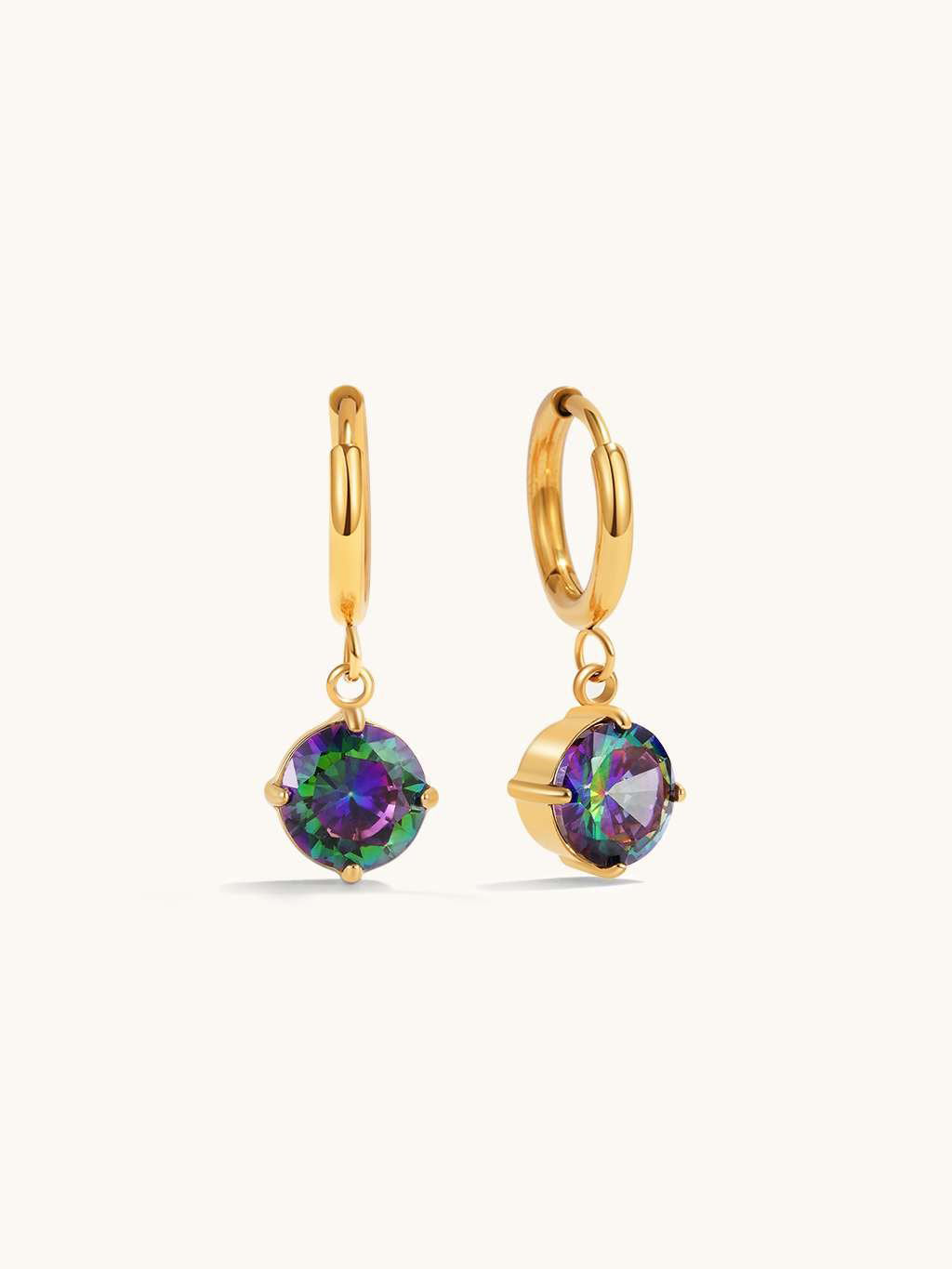 Blue Gentle Shine Earrings Gold 11mm