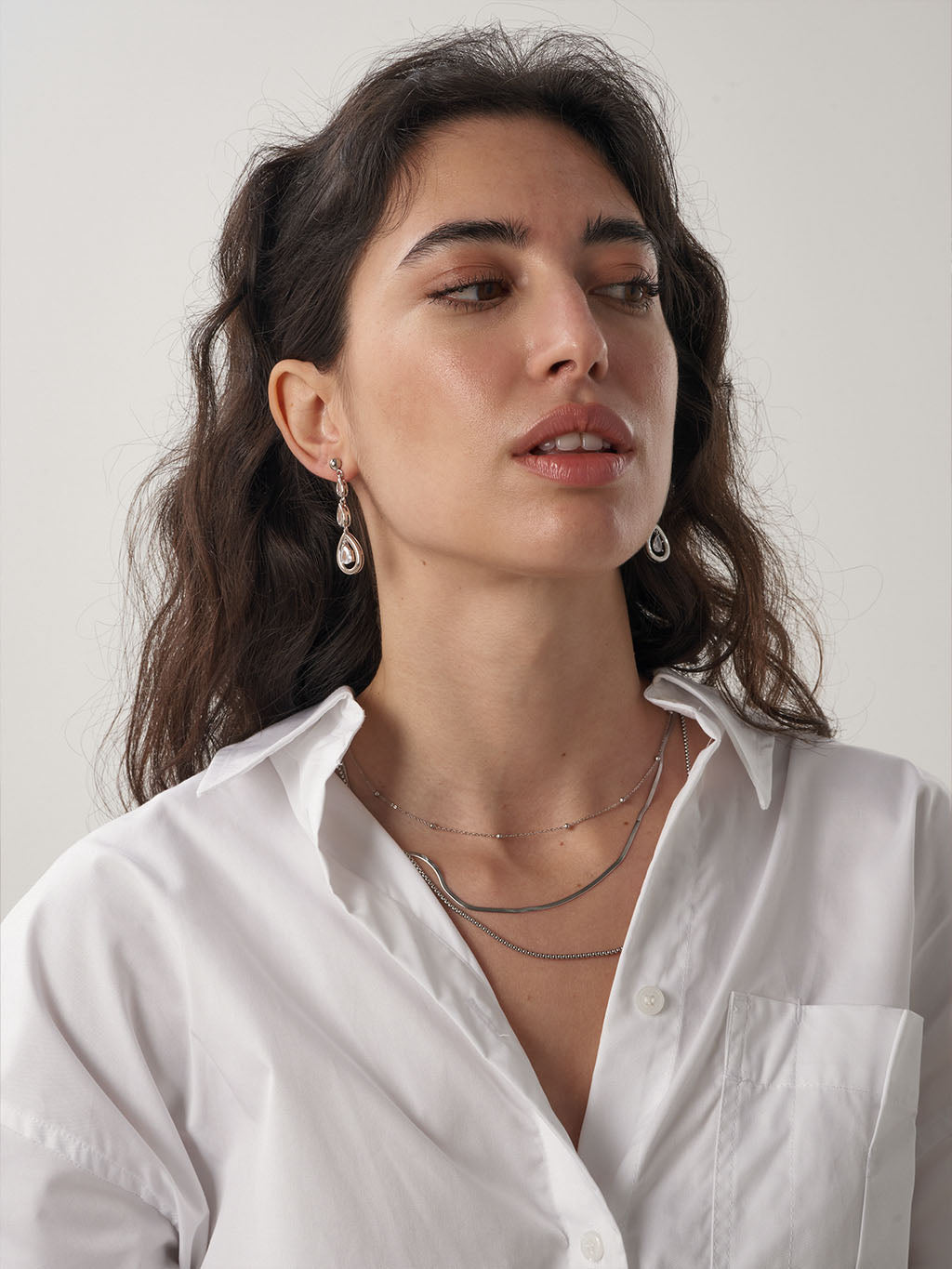 Fancy Triple Teardrop Earrings