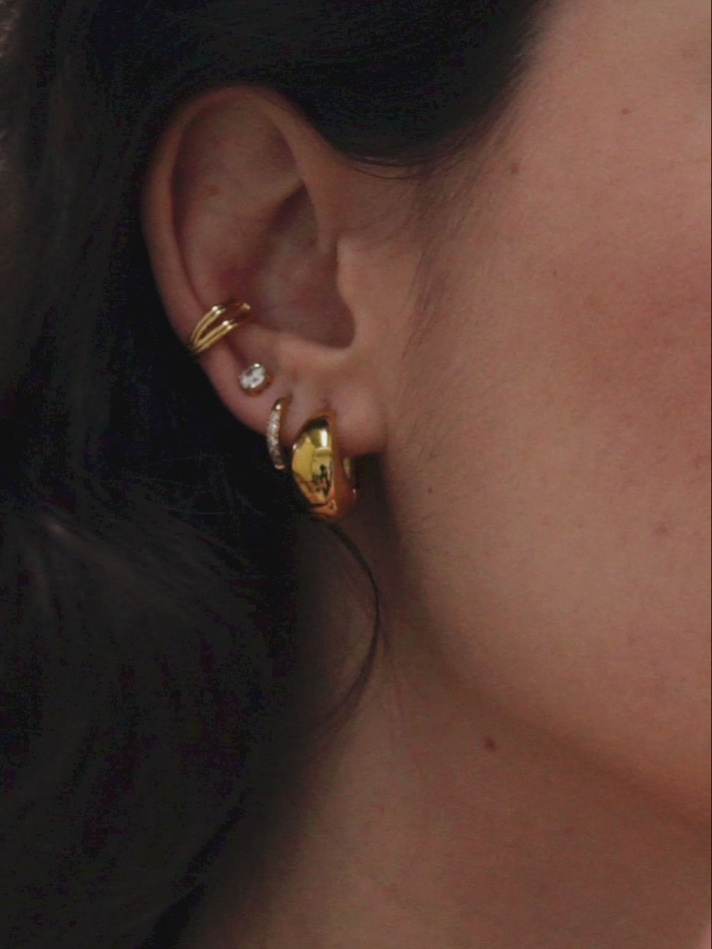 Classic Zirkonia mini Hoop Ohrringe 